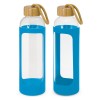Silicone Canterbury Glass Bottles L Blue